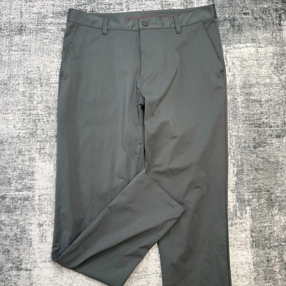 Rhone Commuter Pants Mens 34 Gray Slim‎ Fit Tech Performance Chino Office Golf